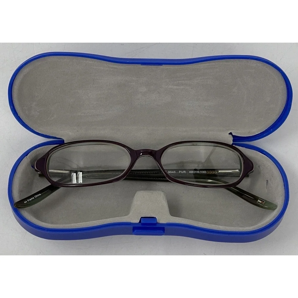 Tommy Hilfiger TH 3046 Purple‎ Eyeglass Frames 49/16/140 Flex Hinge with Case